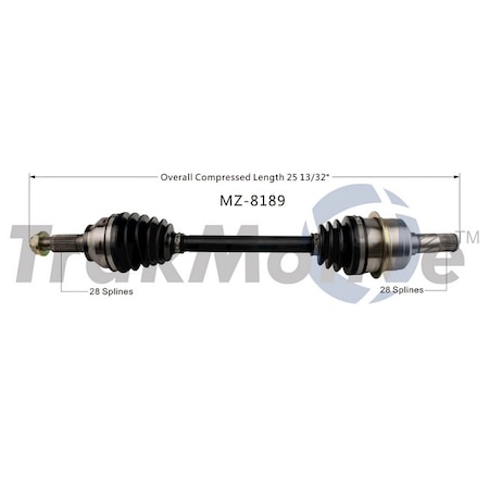 Surtrack Axle Cv Axle Shaft, Mz-8189 MZ-8189